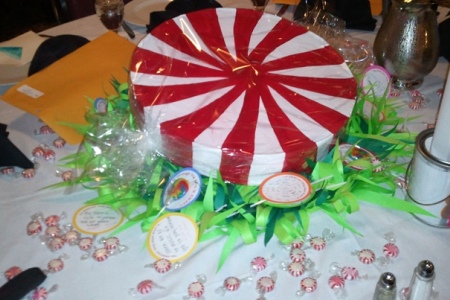 Giant Peppermint Candies Centerpiece